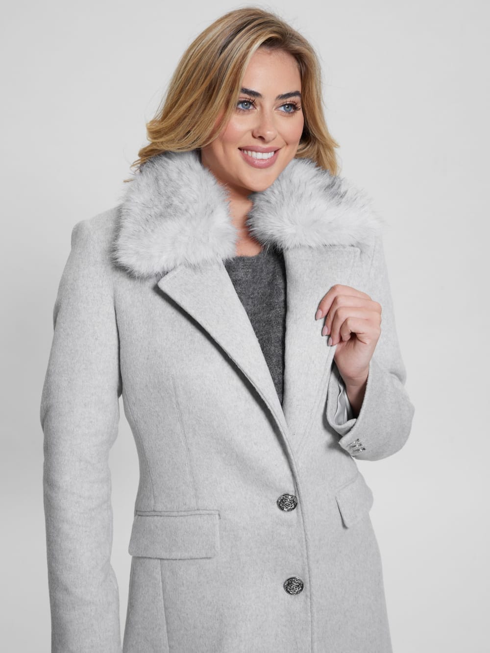 Eco Nancy Wool-Blend Coat - Guess