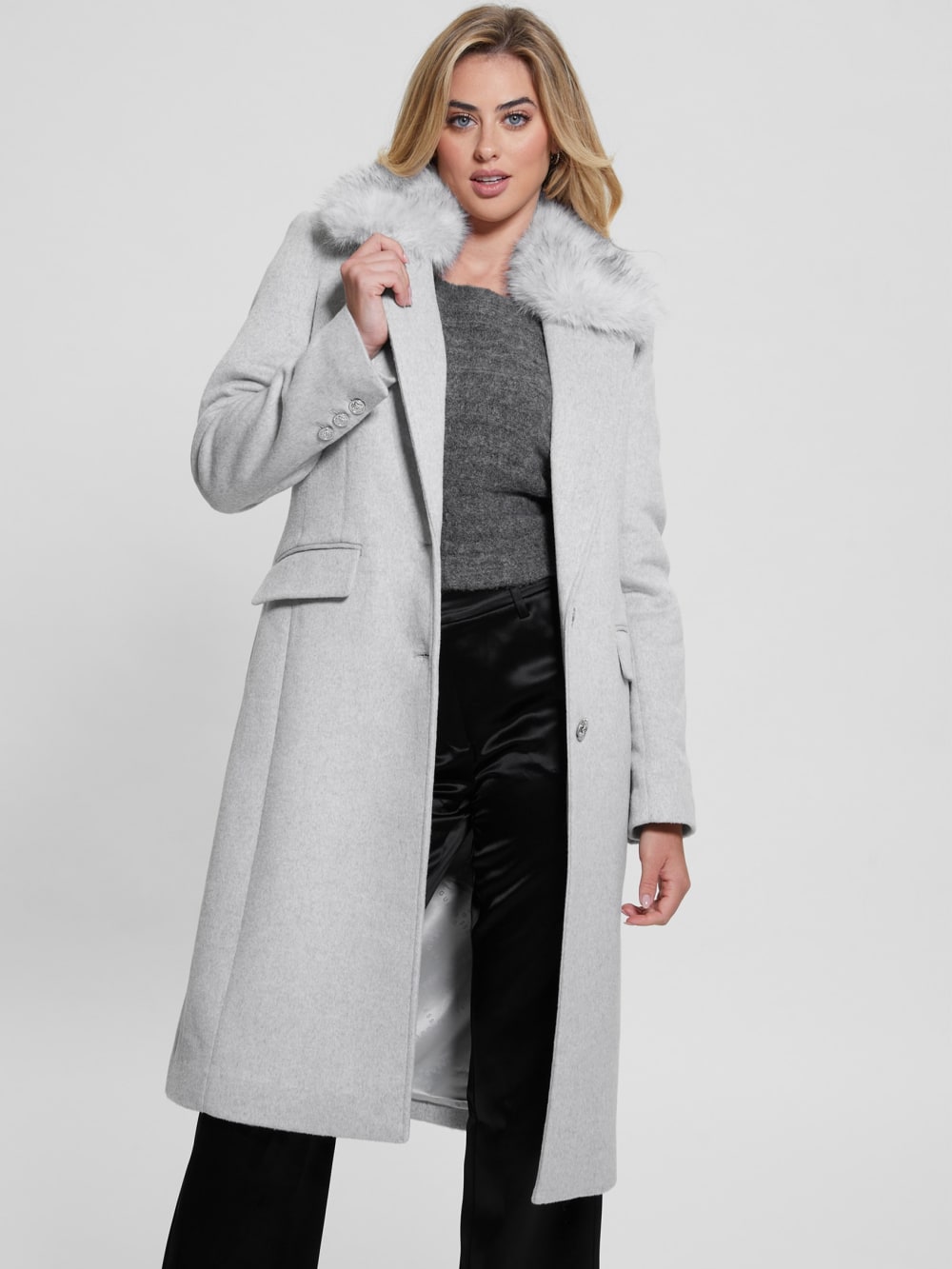 Eco Nancy Wool-Blend Coat - Guess