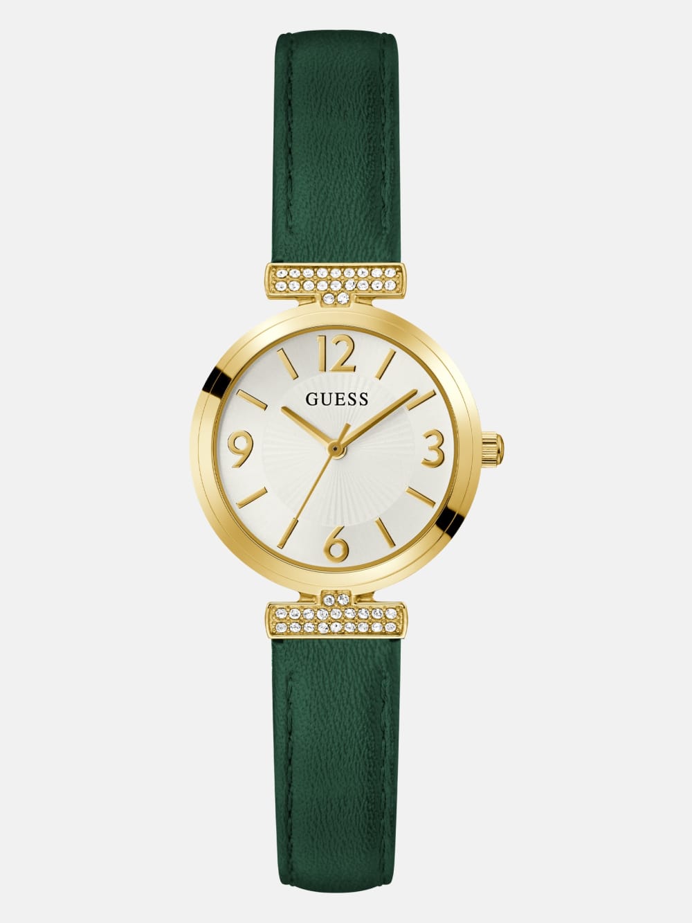 Gold-Tone and Leather Analog Watch - Guess