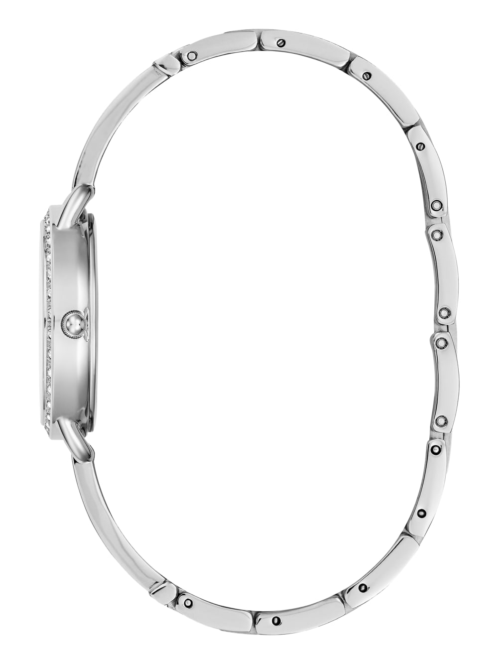 Silver-Tone Crystal Analog Watch - Guess