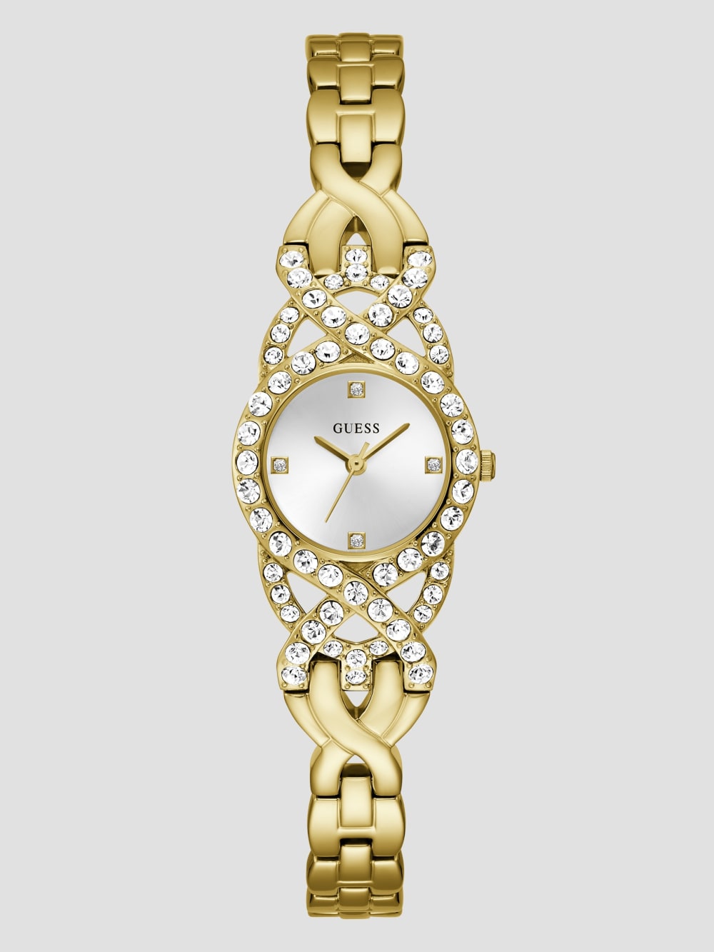 Gold-Tone Crystal Analog Watch - Guess