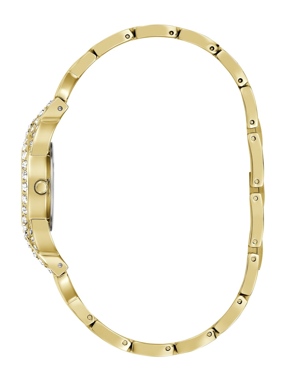 Gold-Tone Crystal Analog Watch - Guess