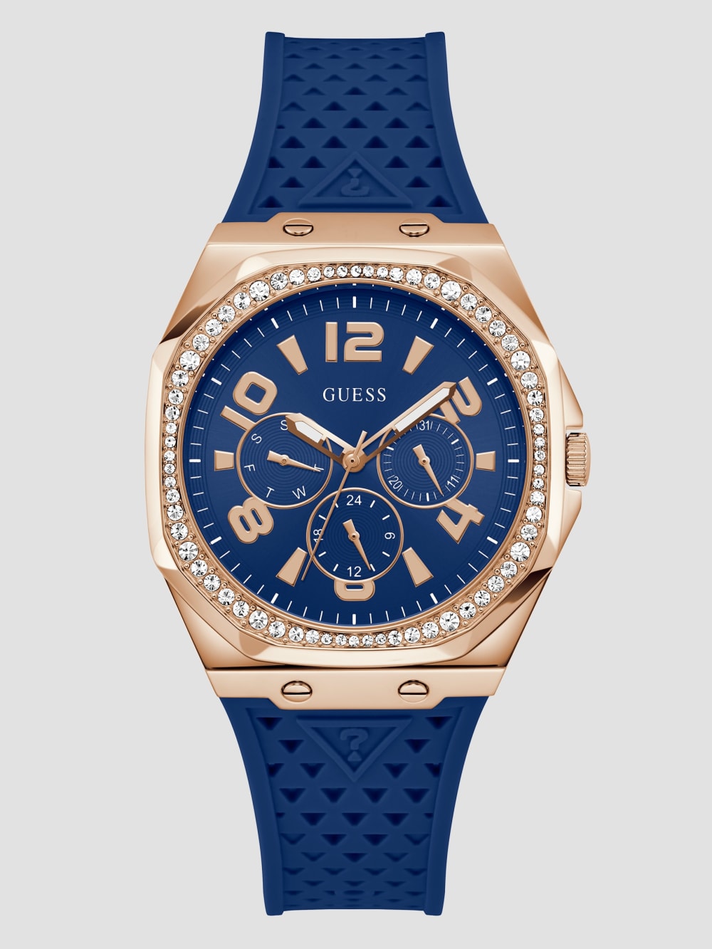 Blue Silicon Multifunction Watch - Guess