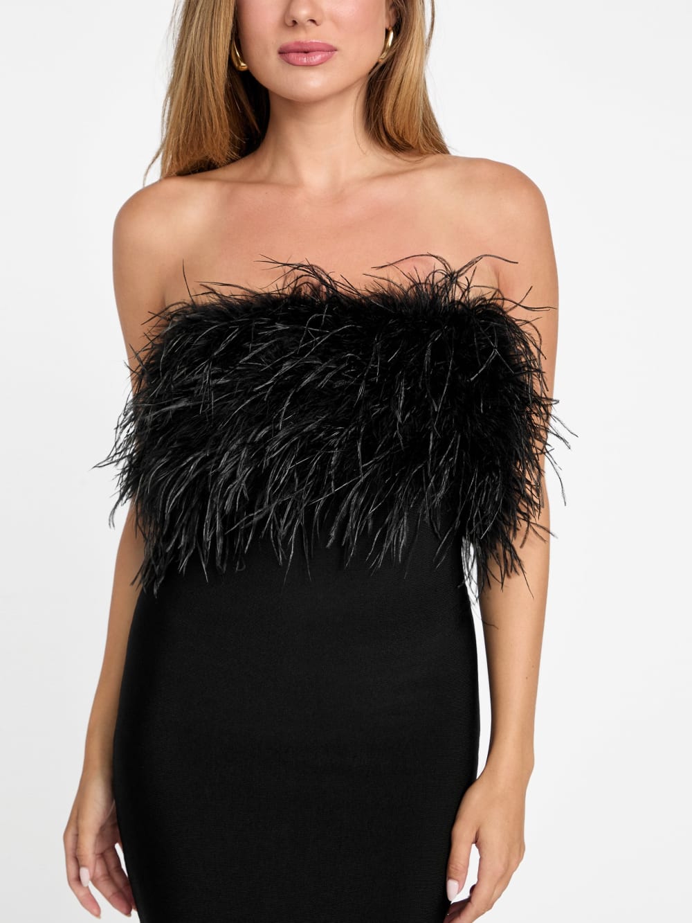 Evita Feather Bandage Dress - Guess