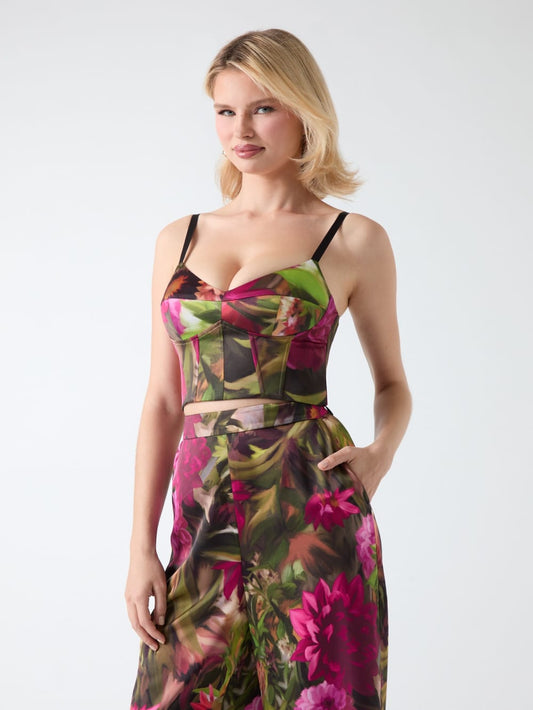 Blossom Satin Corset Top - Guess