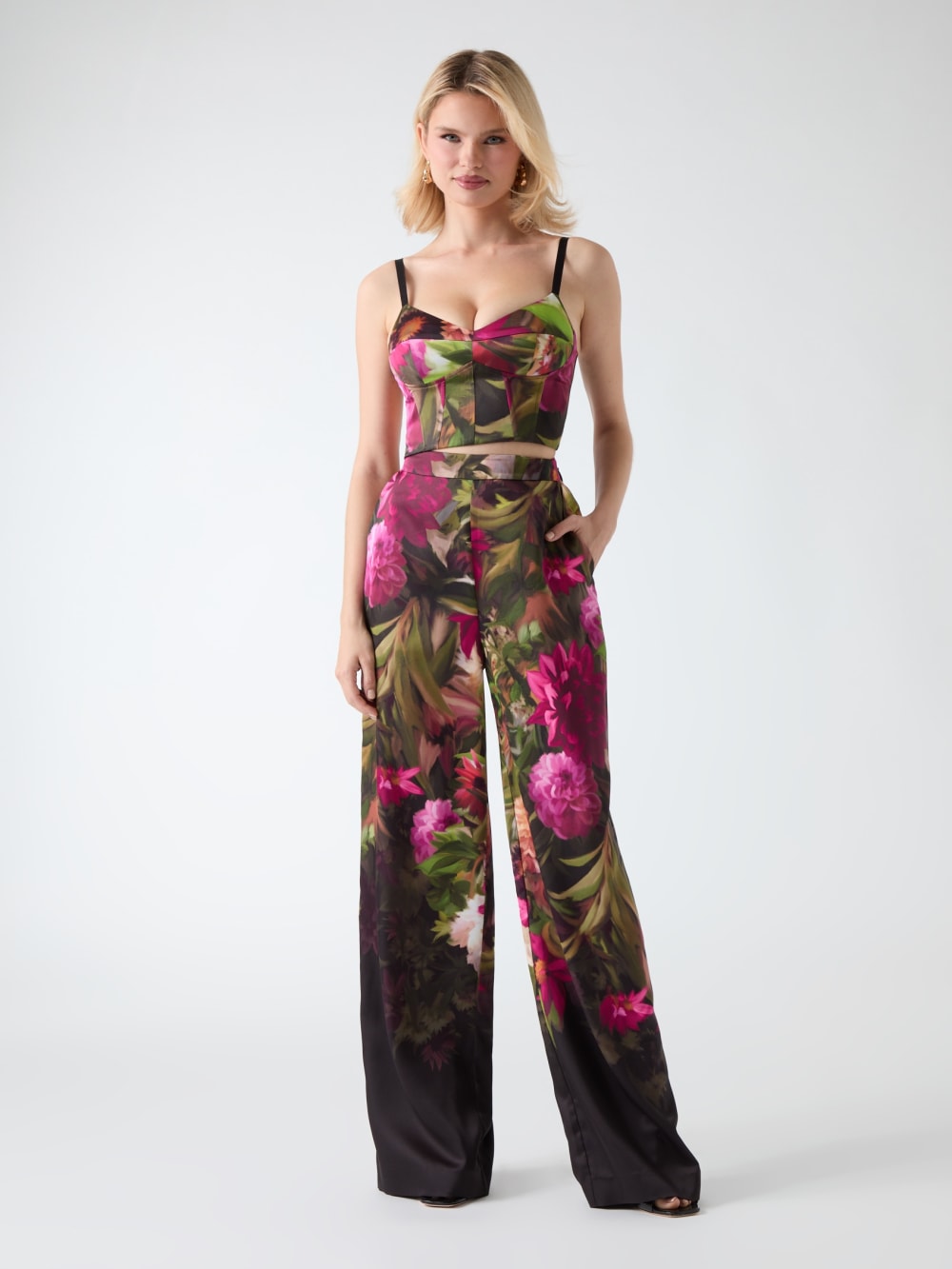 Blossom Satin Corset Top - Guess