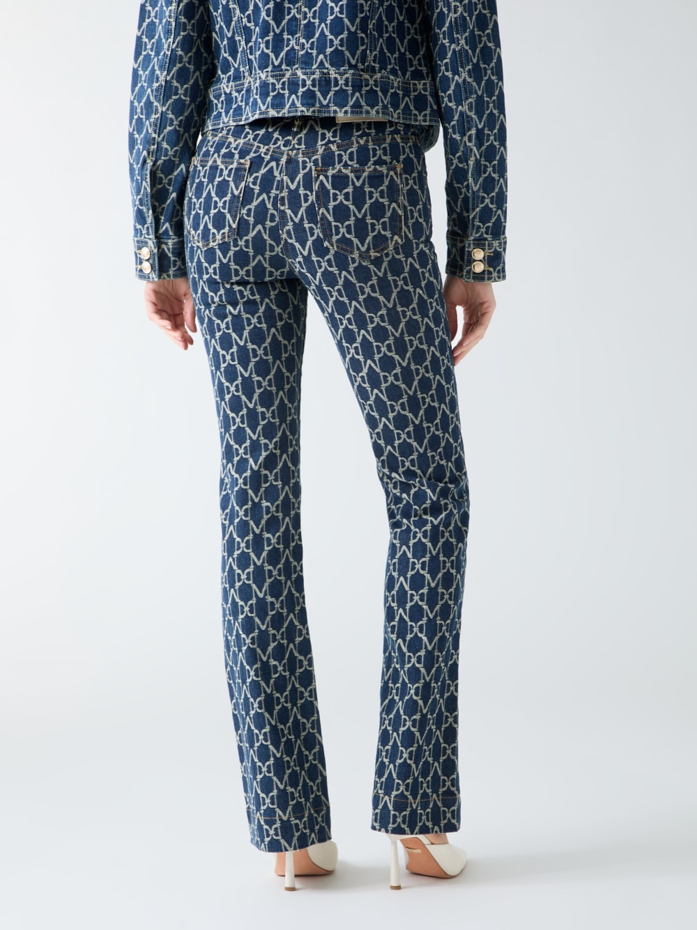 Bea Monogram Denim Pant - Guess