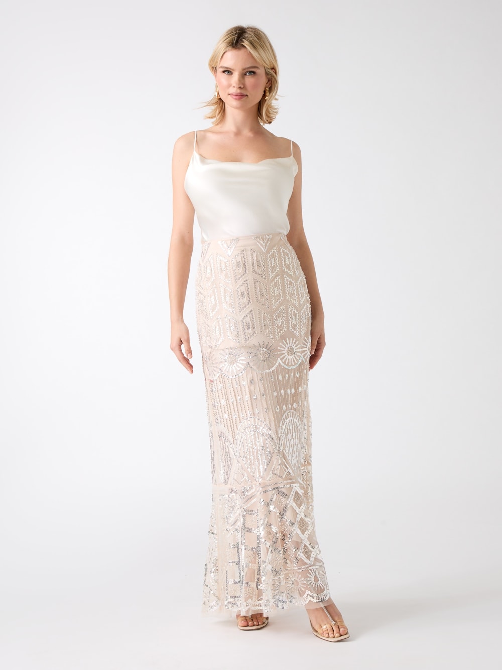 Crystals Embroidered Skirt - Guess