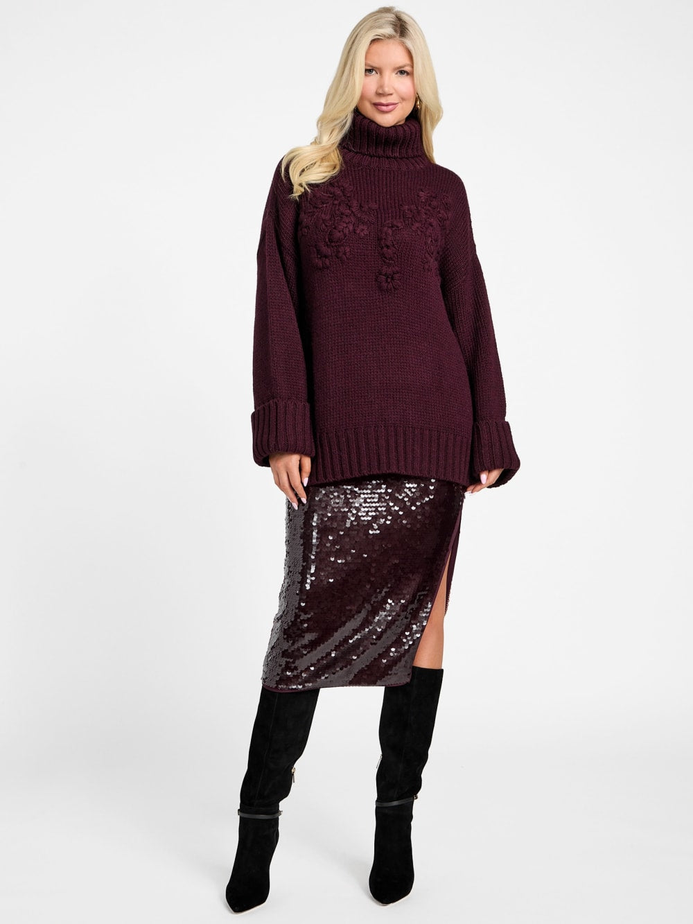 Misty Sequin Midi Skirt - Guess