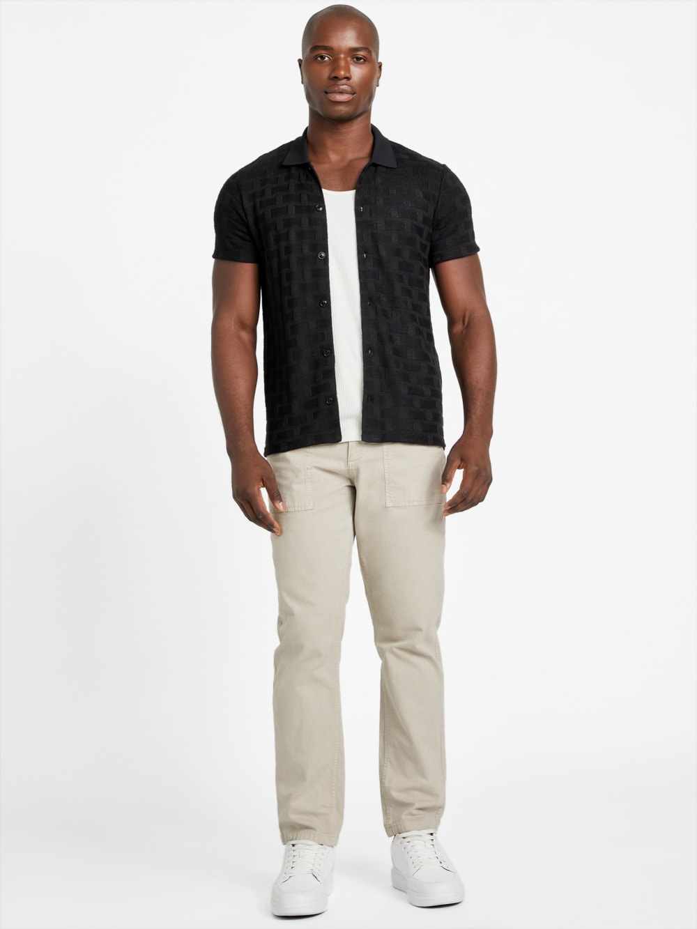 Eco Tristan Textured Shirt - Guess