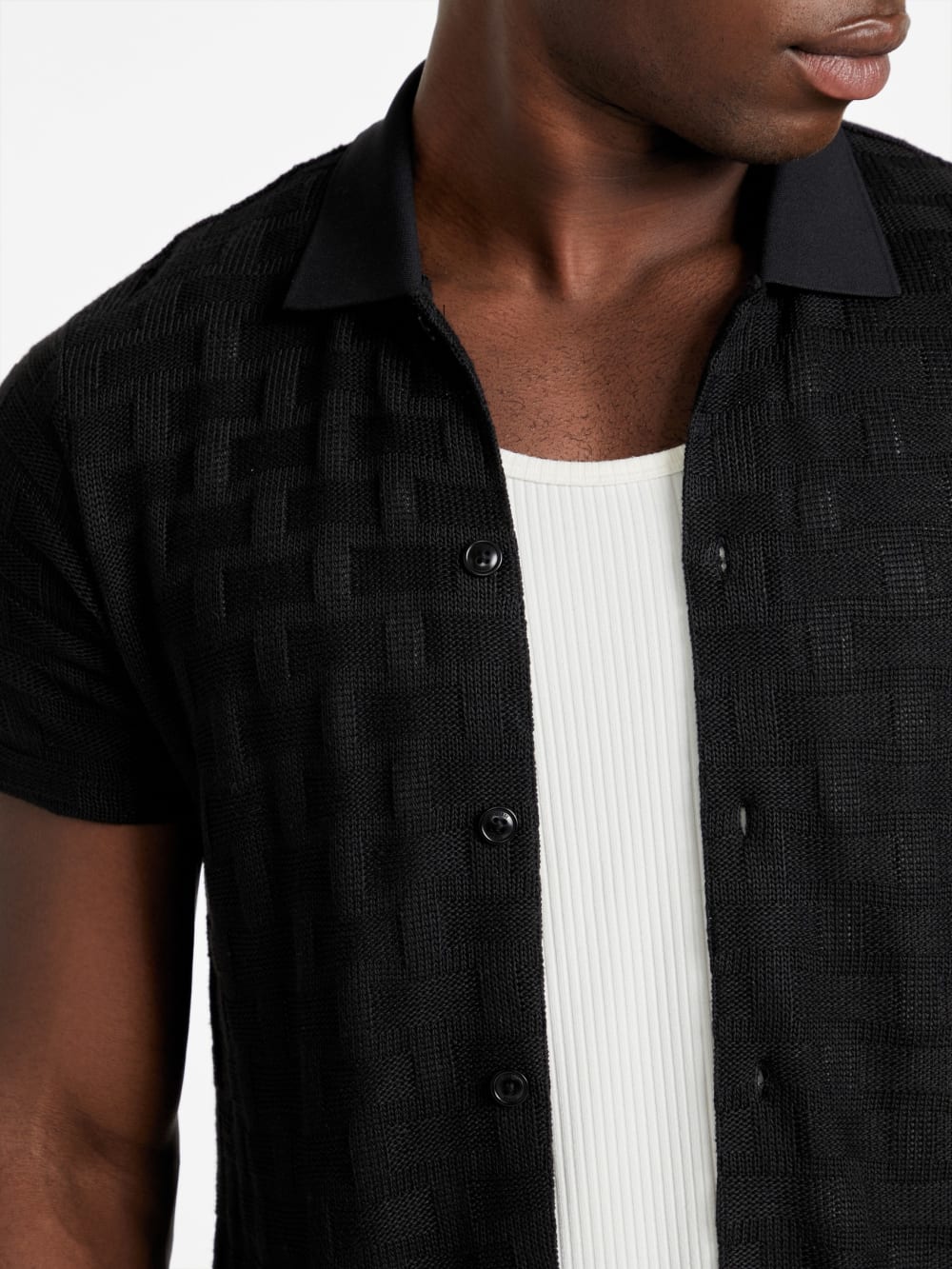 Eco Tristan Textured Shirt - Guess