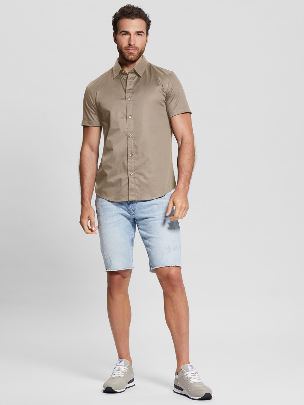 Luxe Stretch Short-Sleeve Shirt - Guess