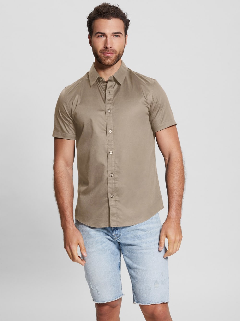 Luxe Stretch Short-Sleeve Shirt - Guess