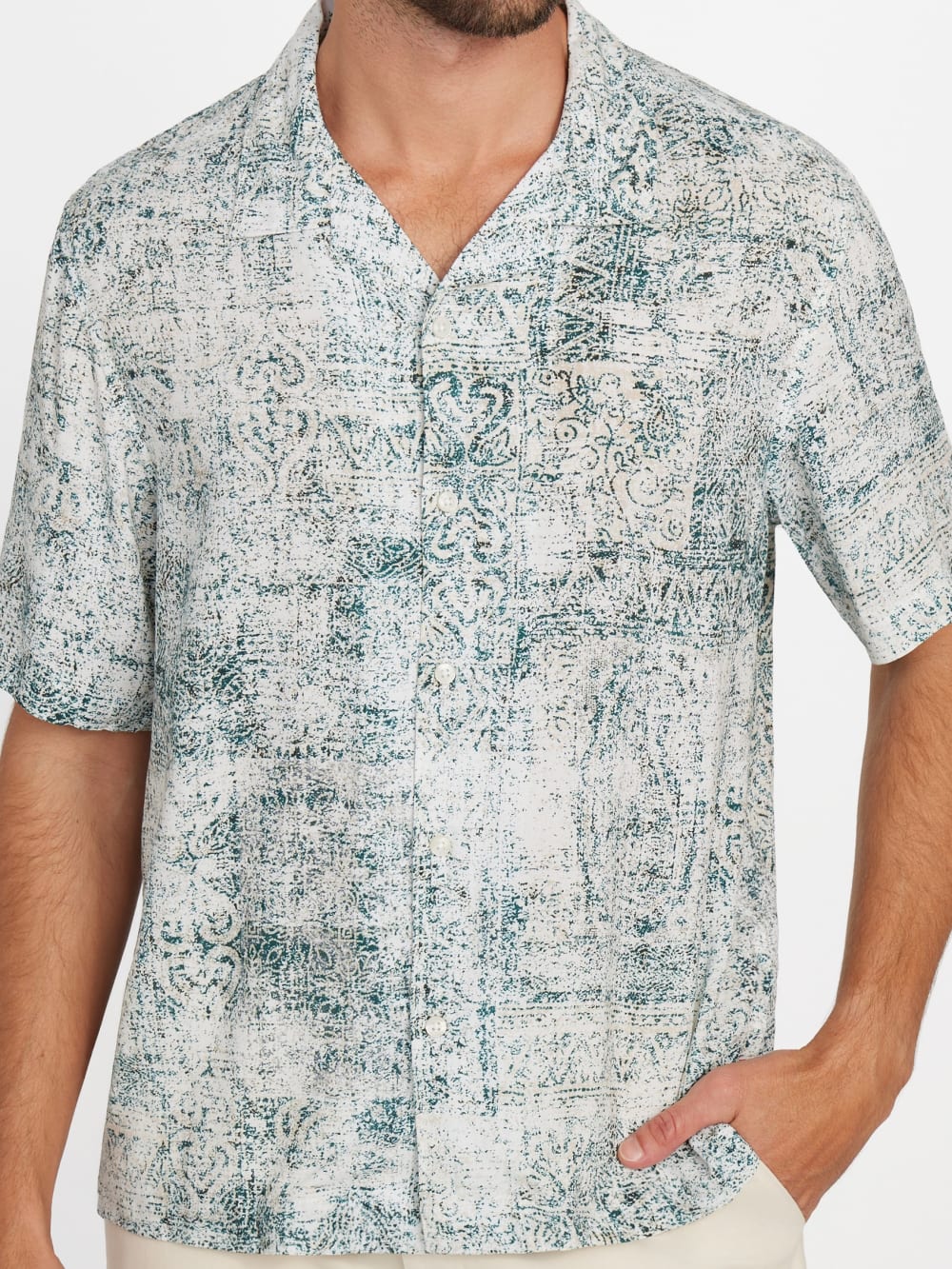Eco Rayon Paisley Shirt - Guess