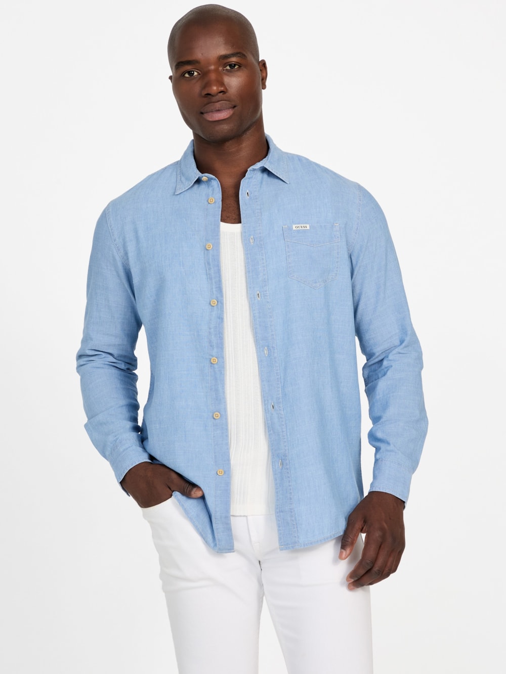 Ronnie Denim Pocket Shirt - Guess