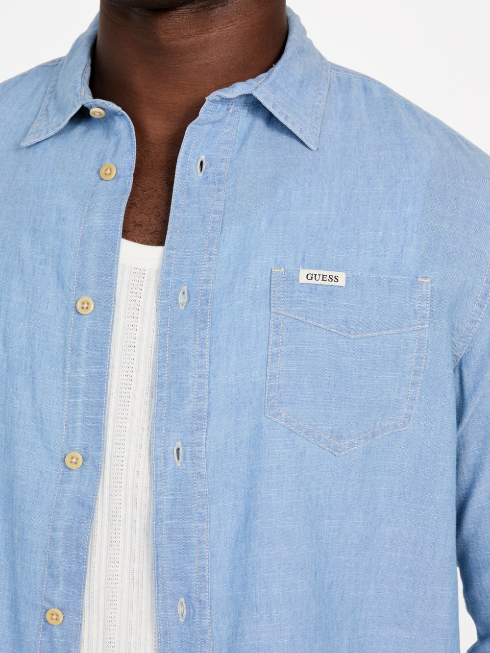 Ronnie Denim Pocket Shirt - Guess