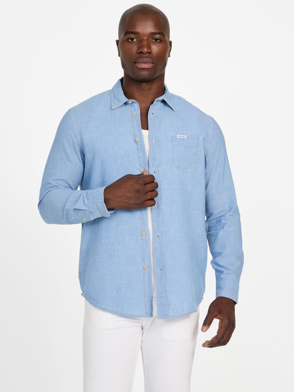 Ronnie Denim Pocket Shirt - Guess