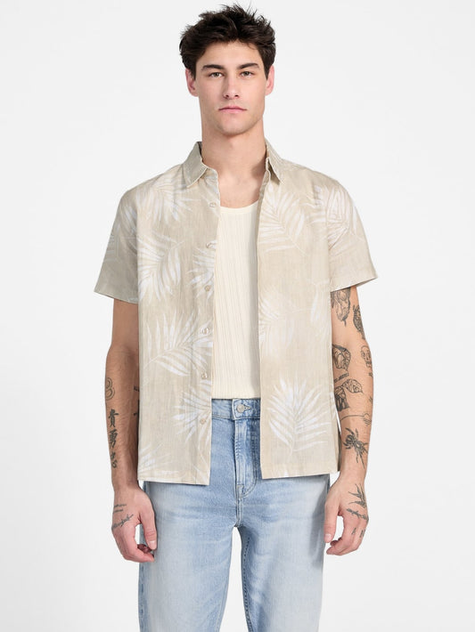 Slub-Woven Palm Shirt - Guess