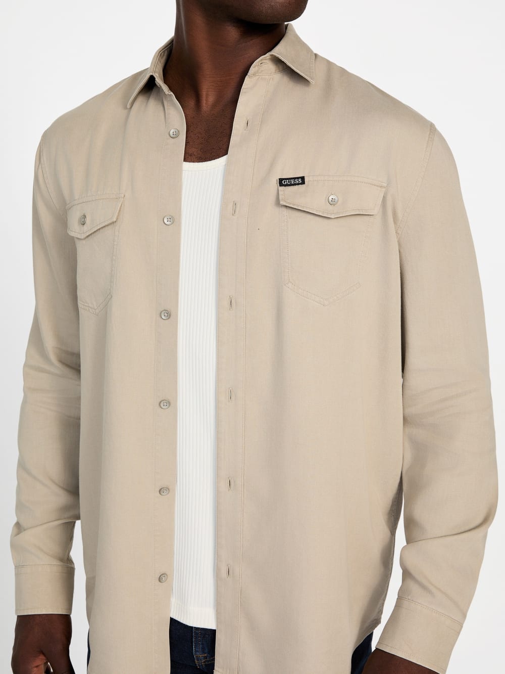 Washed Twill Shirt - Guess