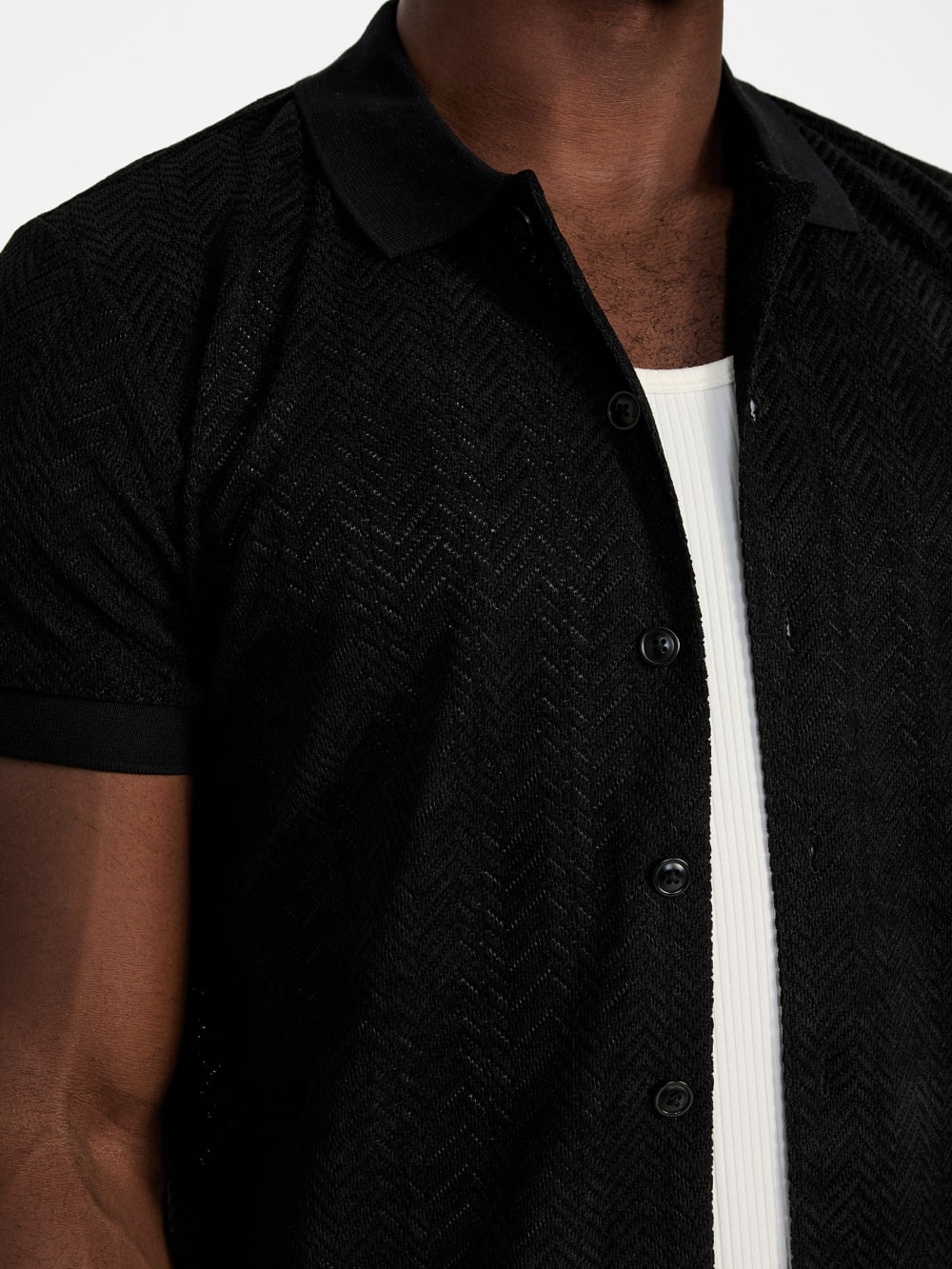 Eco Calvin Chevron-Knit Shirt - Guess