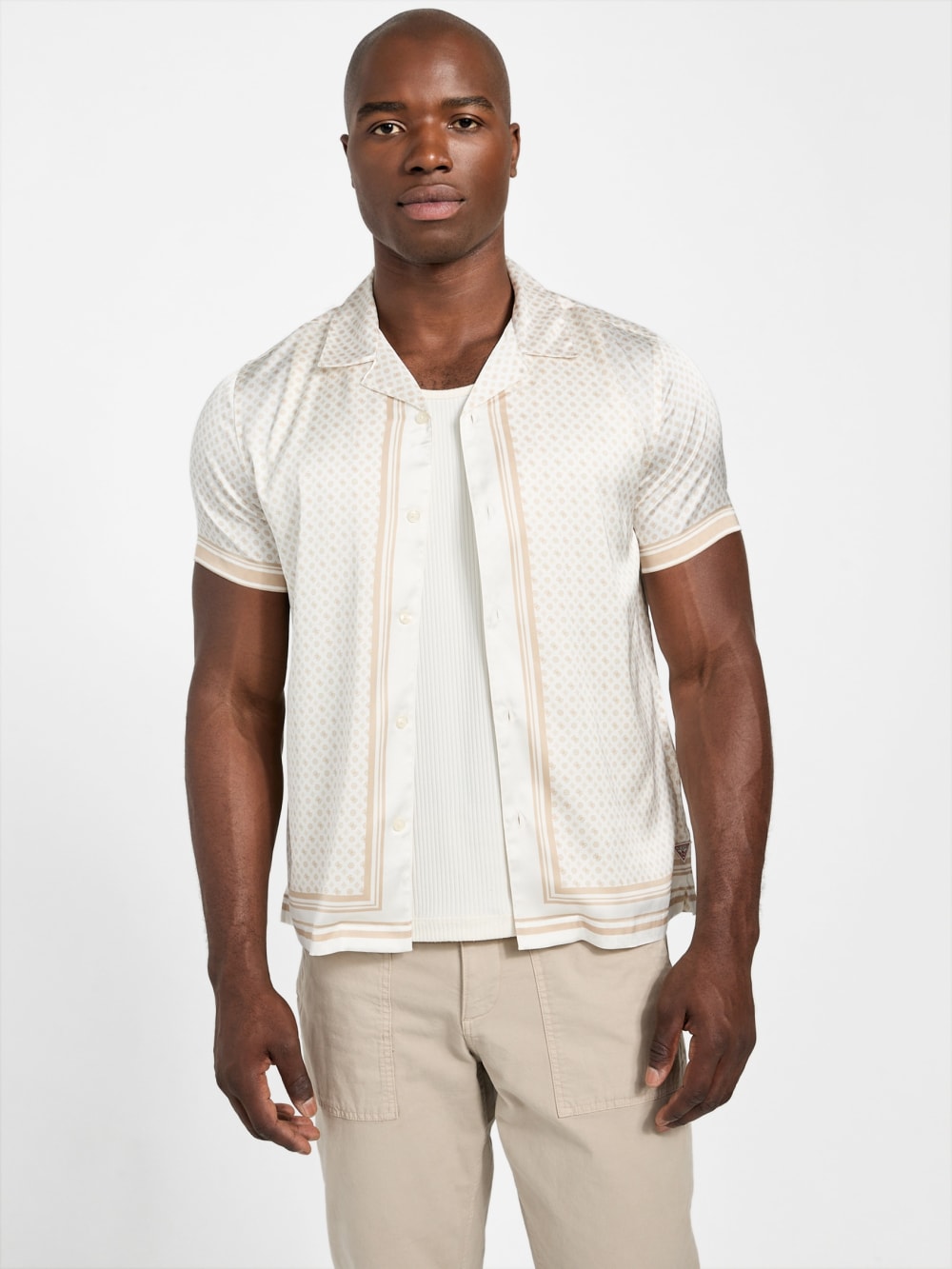 Eco Peony Satin Shirt - Guess