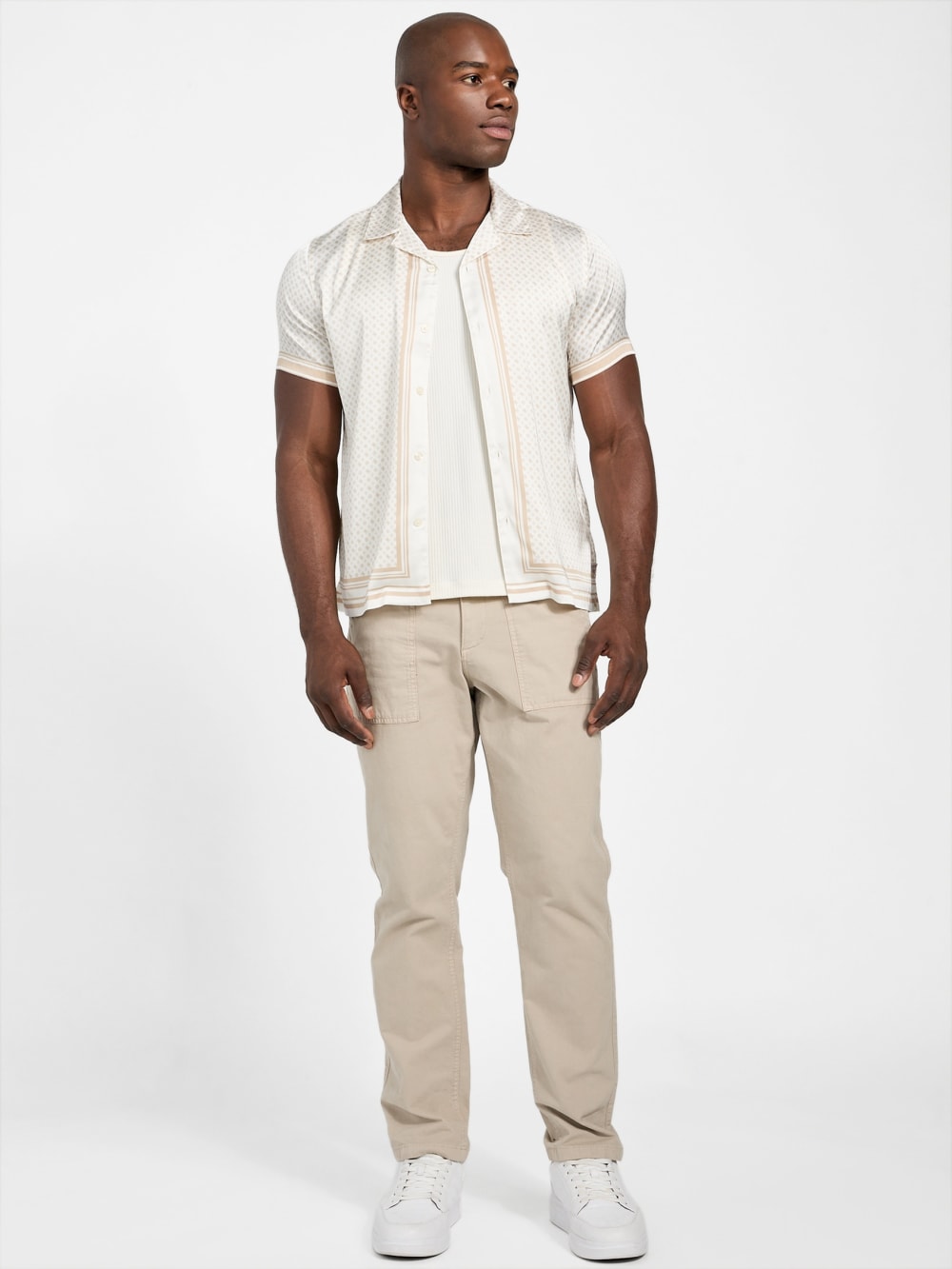 Eco Peony Satin Shirt - Guess