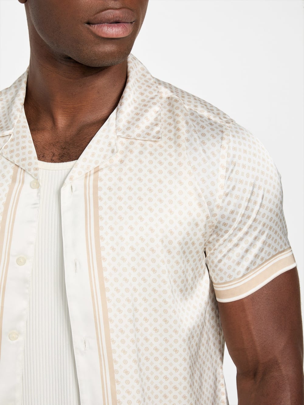 Eco Peony Satin Shirt - Guess