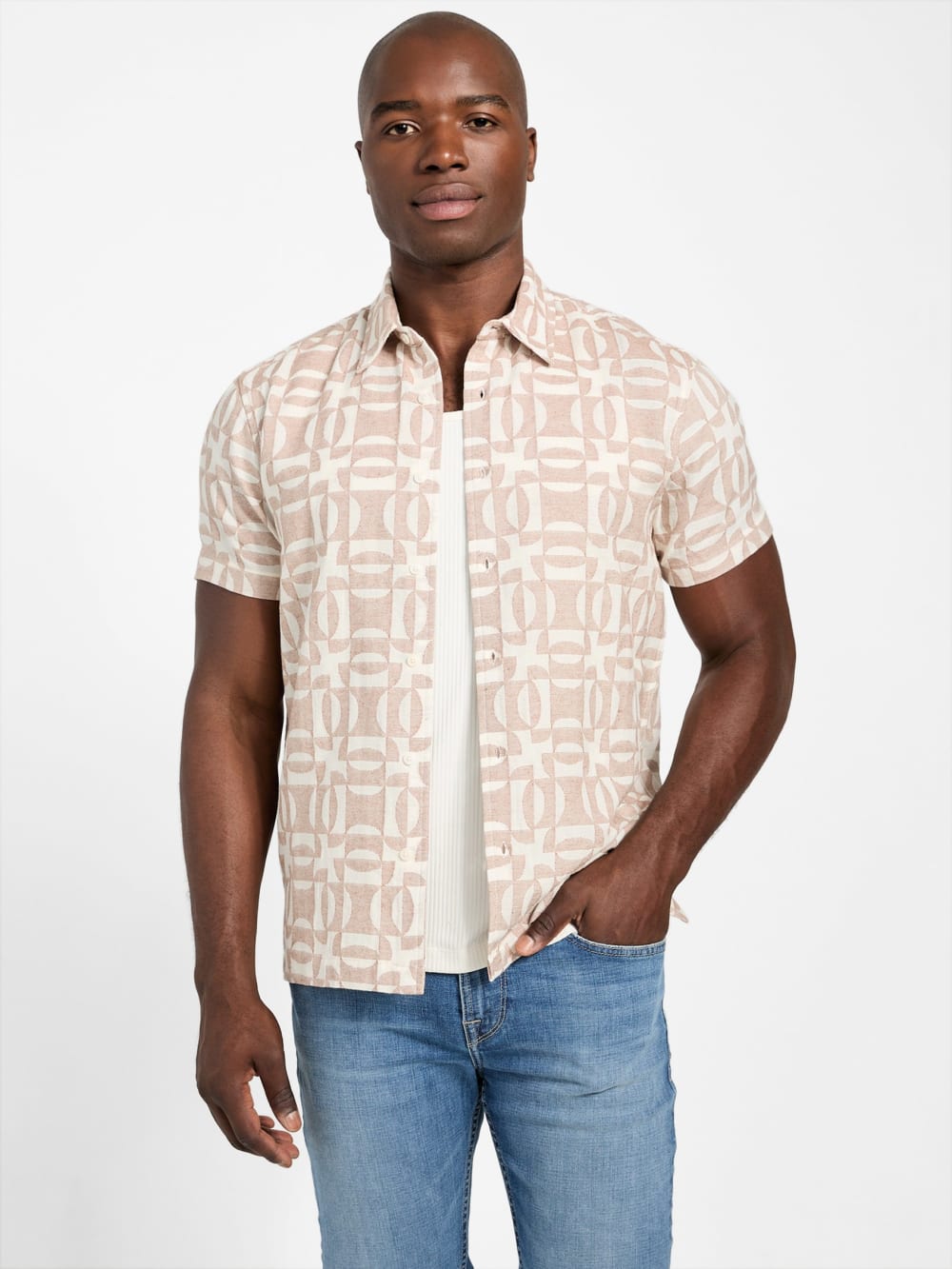 Kendrick Geo Jacquard Shirt - Guess