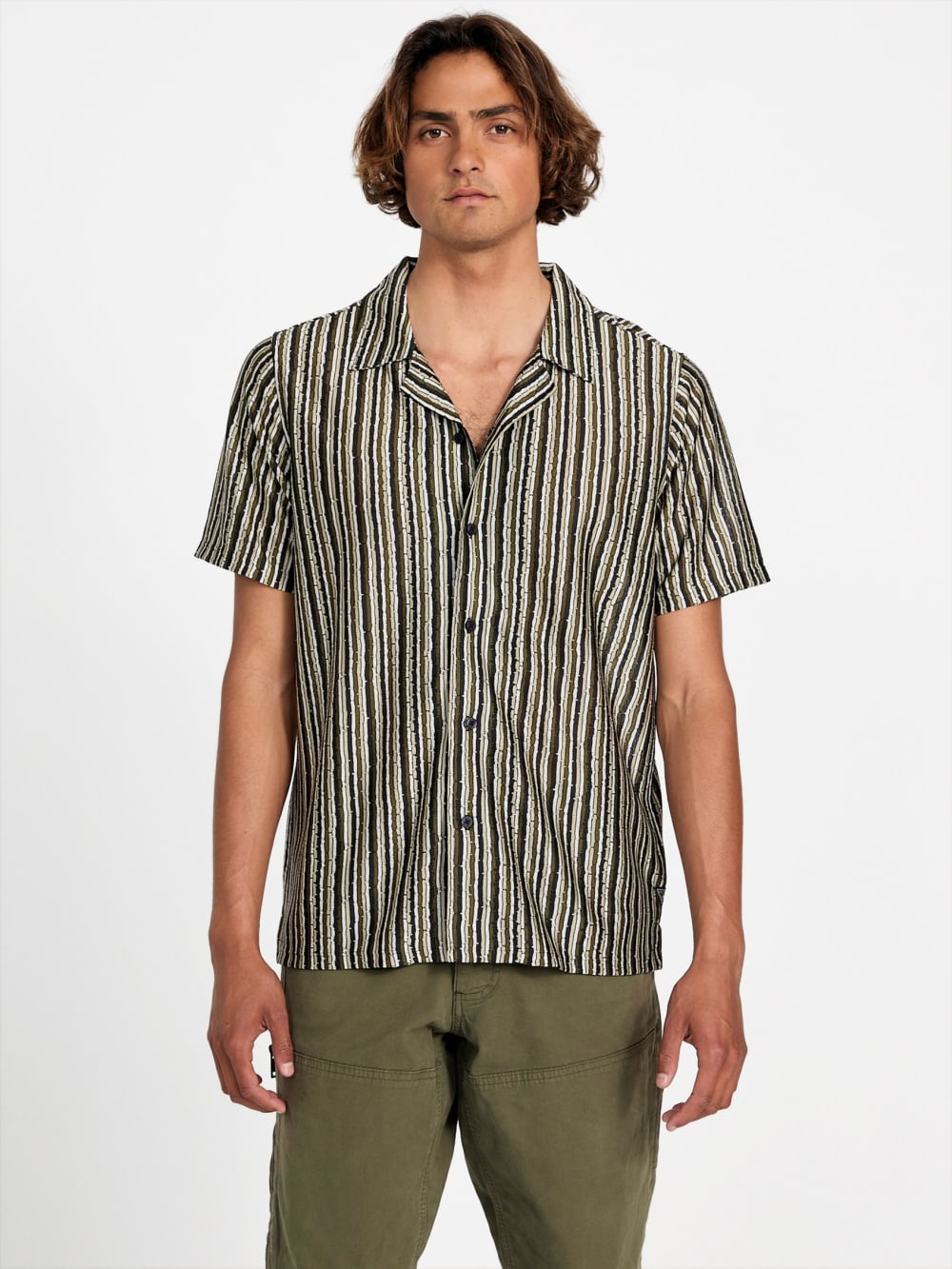 Wyatt Stripe Resort Shirt - Guess
