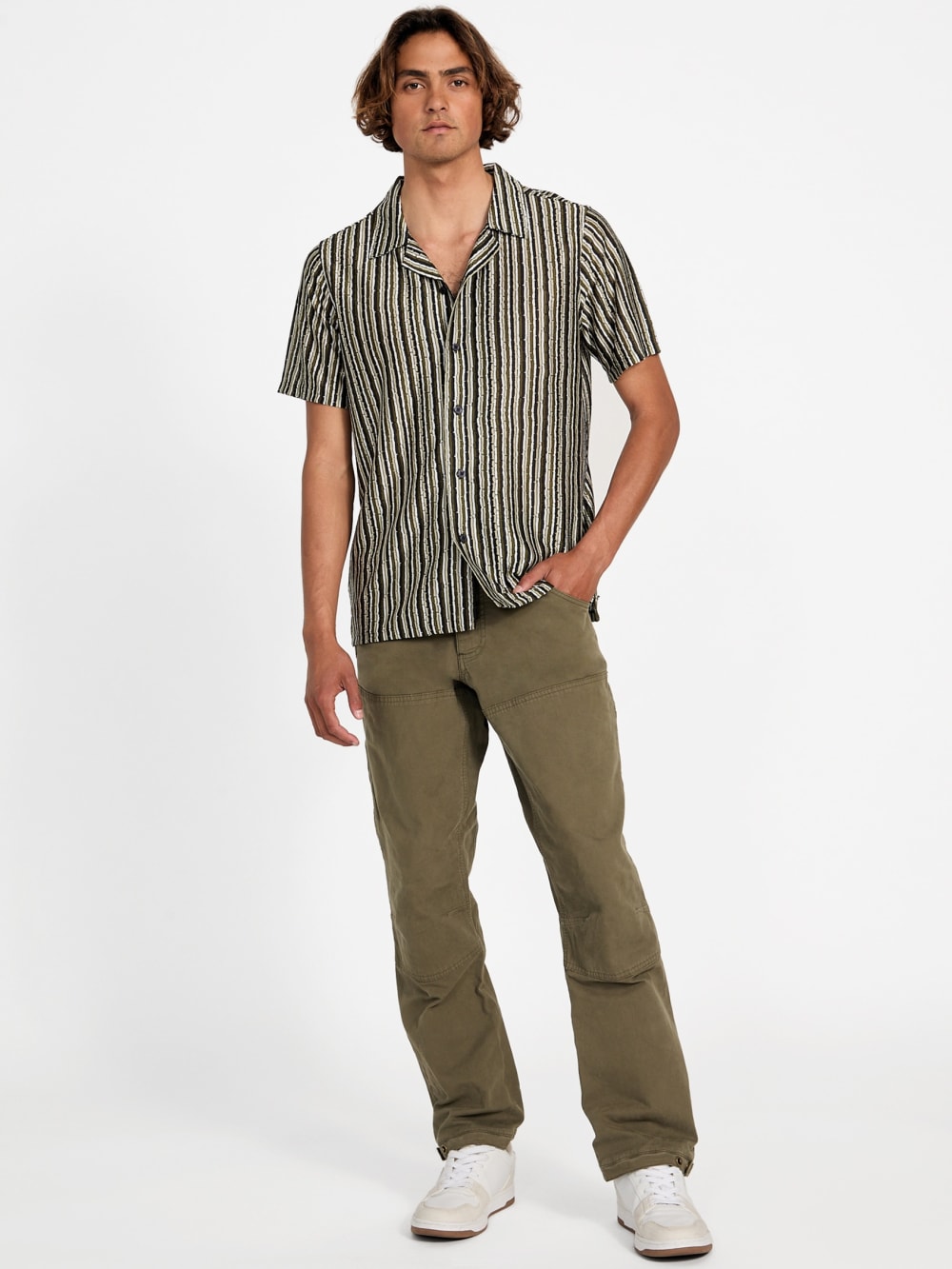 Wyatt Stripe Resort Shirt - Guess