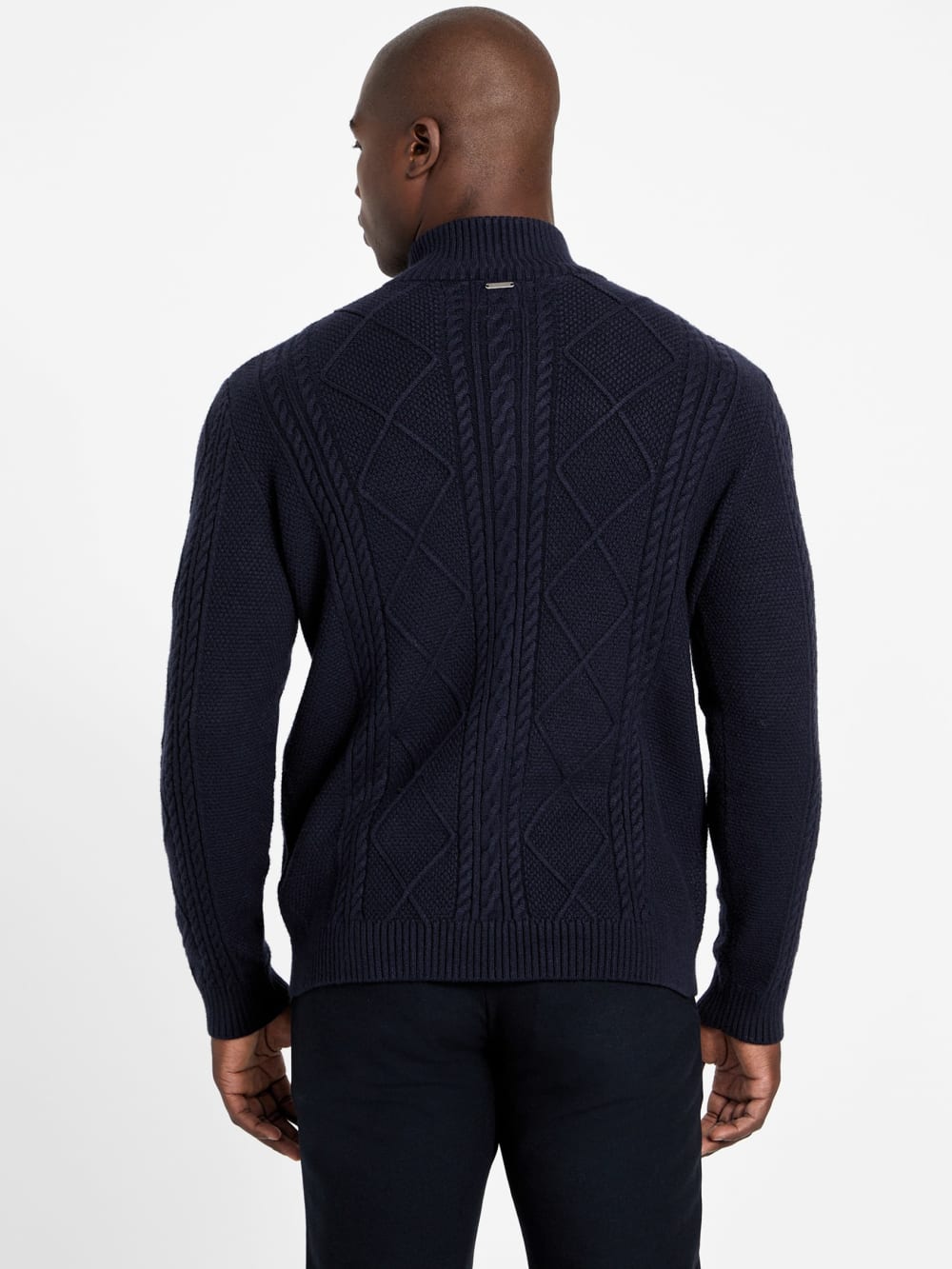 Eco Noel Zip Cable-Knit Sweater - Guess
