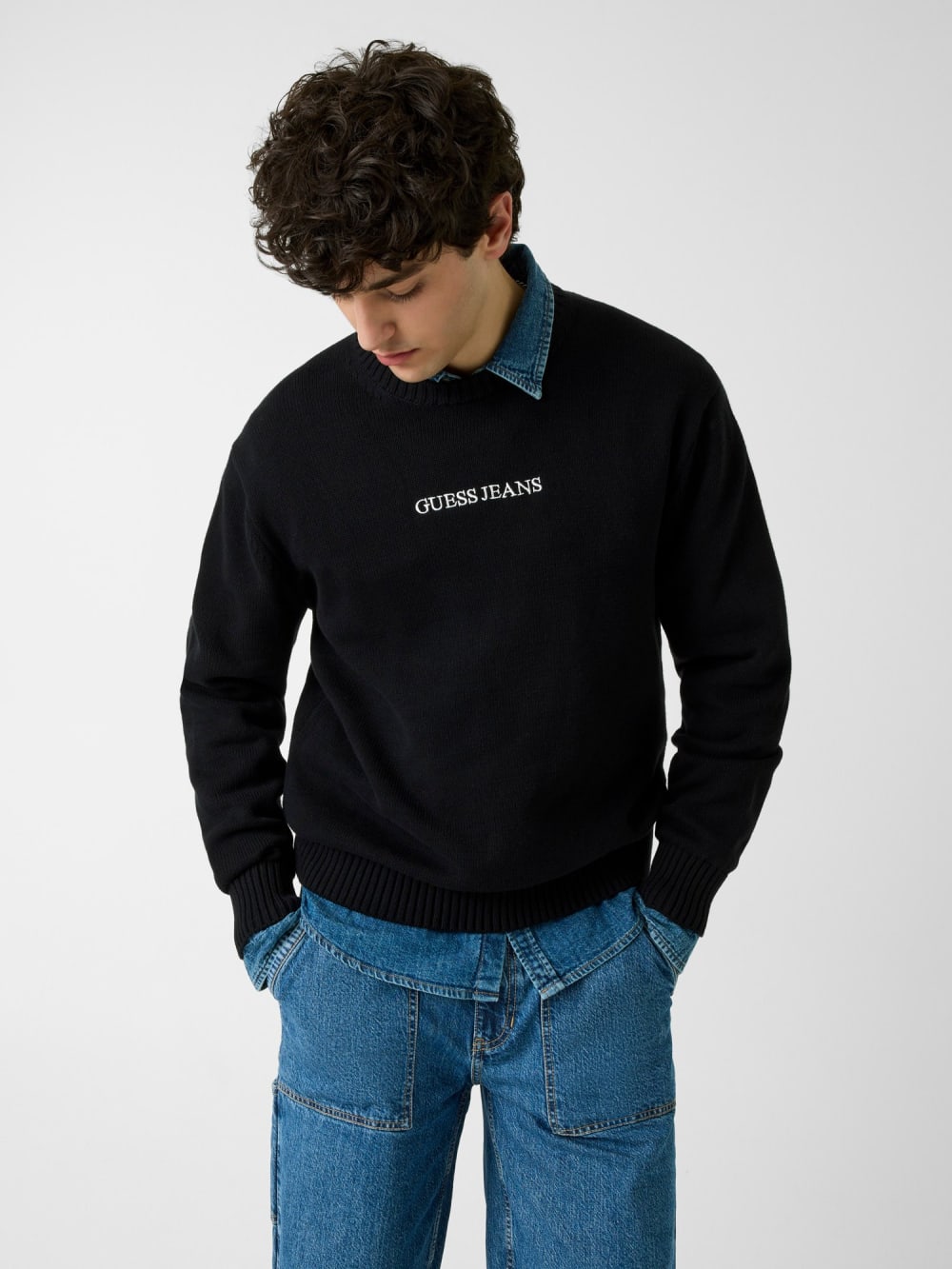Embroidered Logo Sweater - Guess