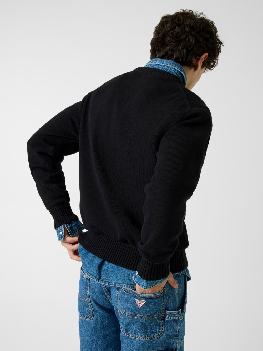 Embroidered Logo Sweater - Guess