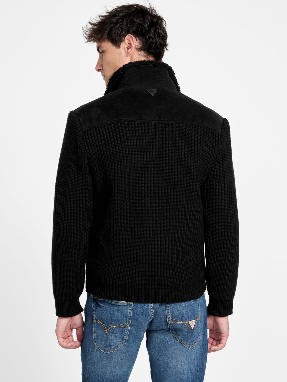 River Faux- Suede Knit Jacket - Guess