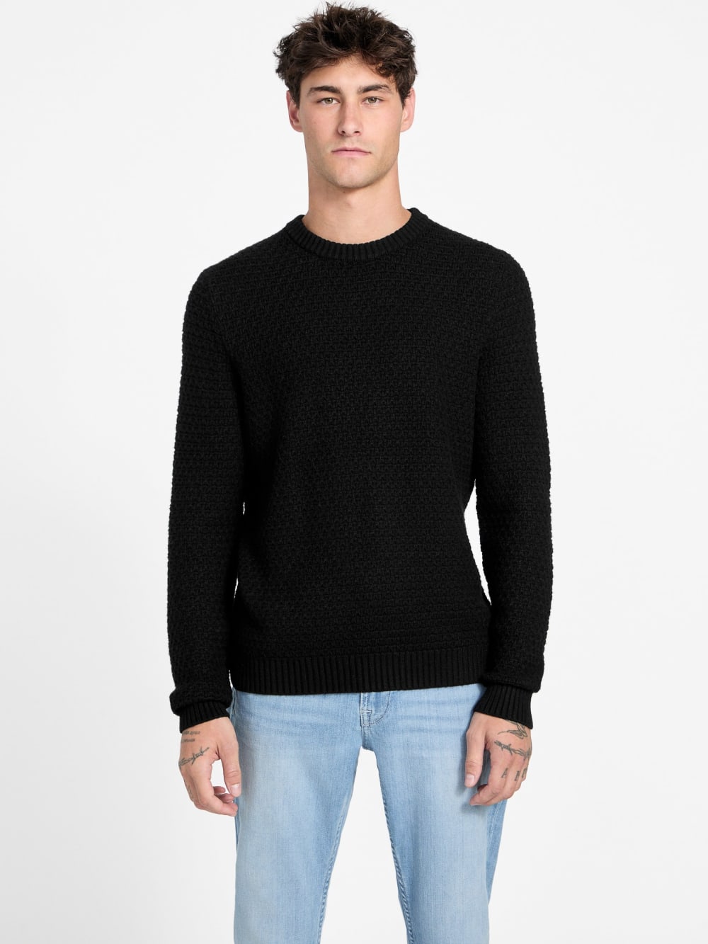 Eco Arlo Open-Stitch Sweater - Guess
