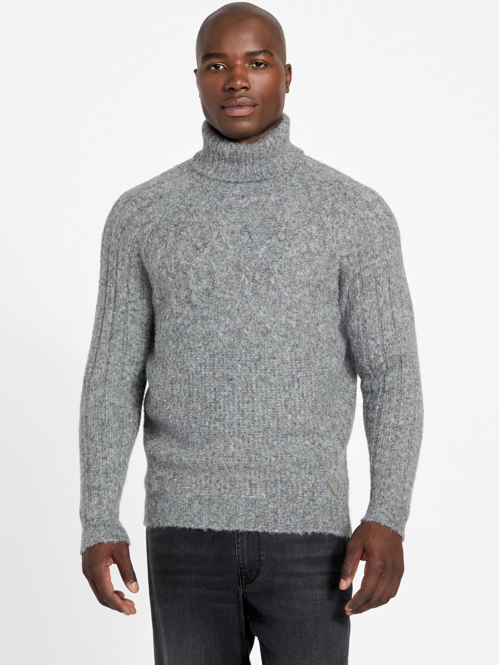 Eco Jemmy Turtleneck Mixed-Stitch Sweater - Guess