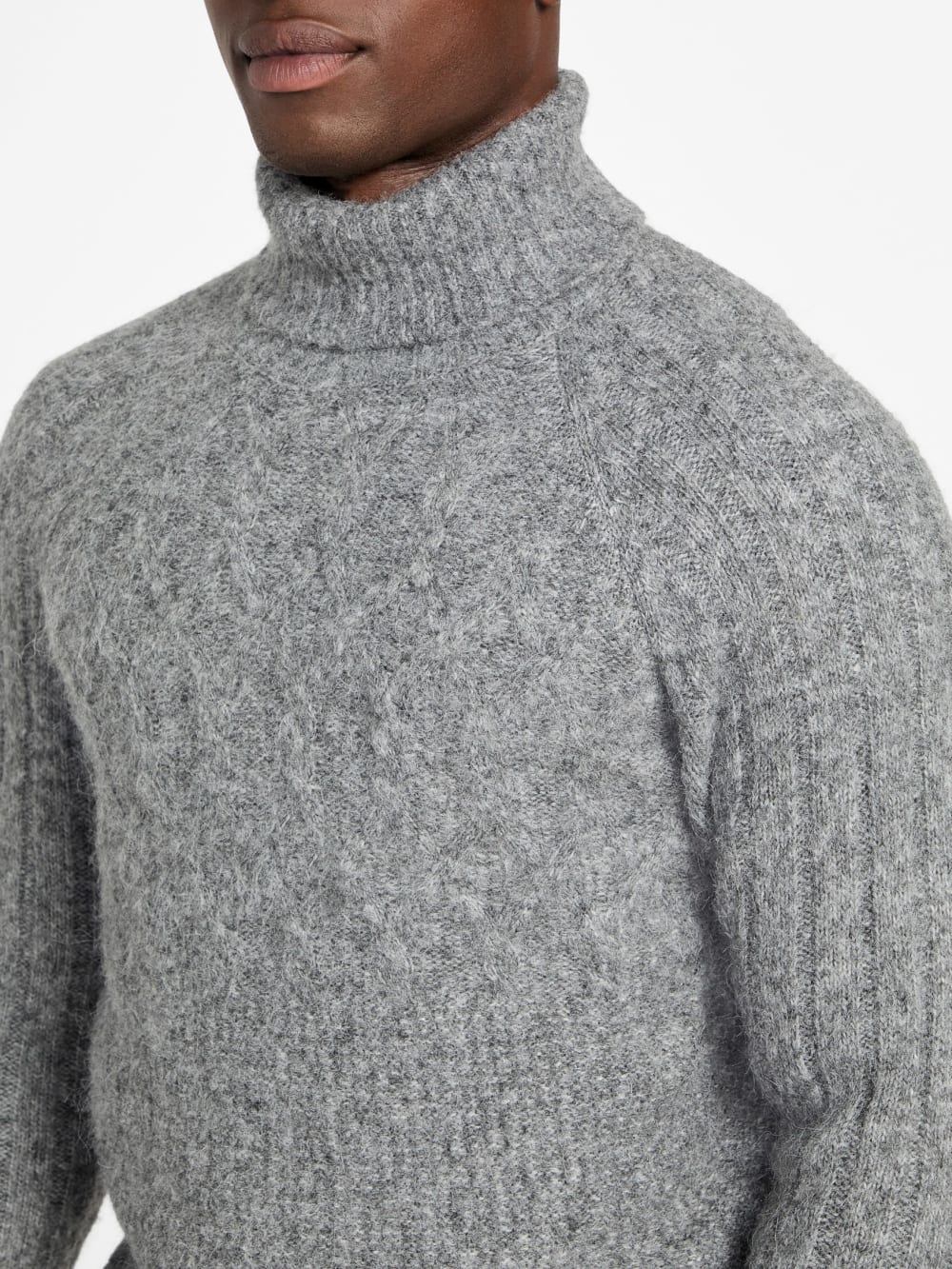 Eco Jemmy Turtleneck Mixed-Stitch Sweater - Guess