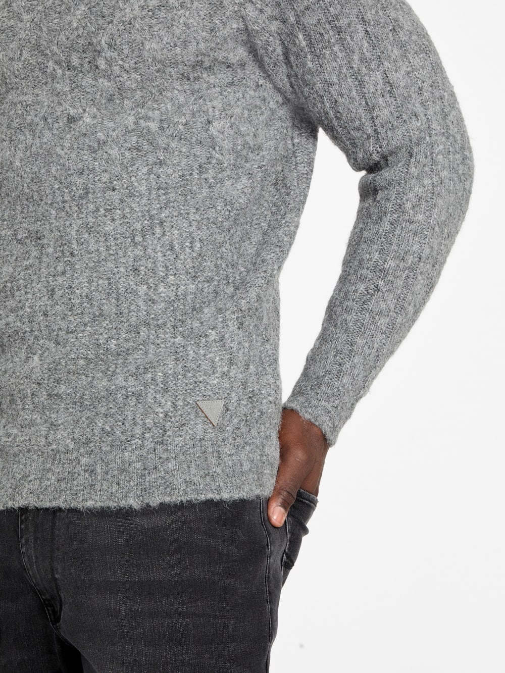 Eco Jemmy Turtleneck Mixed-Stitch Sweater - Guess