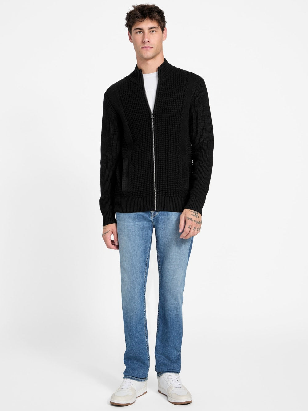Eco Ryder Waffle-Knit Cardigan - Guess