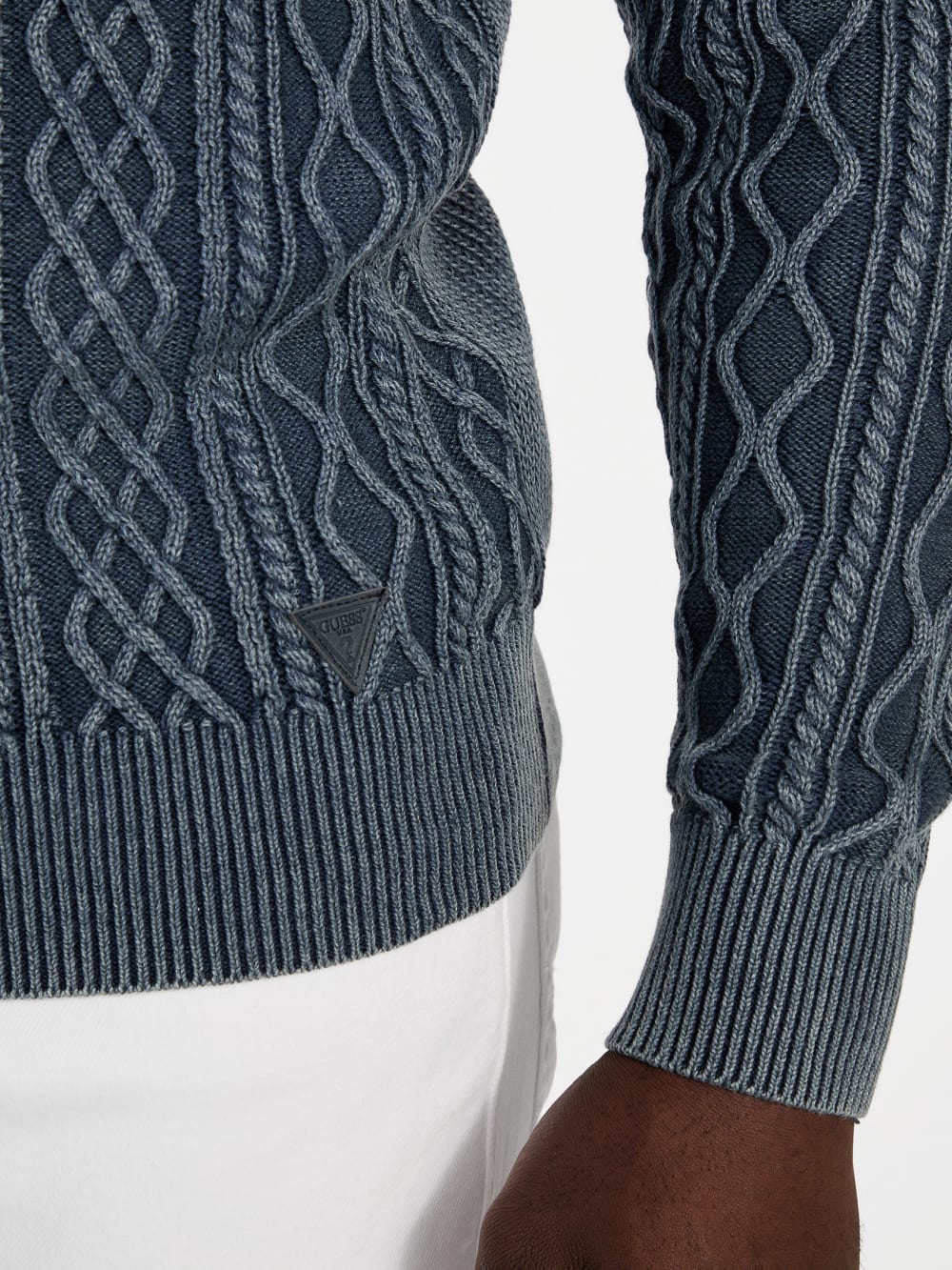 Herman Cable-Knit Washed Sweater - Guess