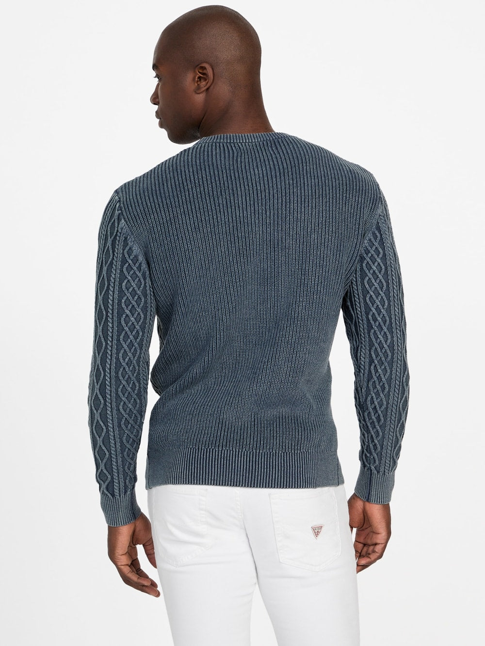 Herman Cable-Knit Washed Sweater - Guess