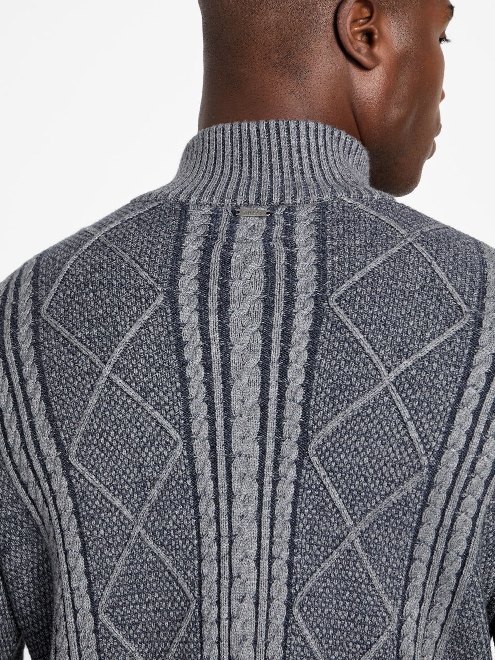 Eco Noel Zip Cable-Knit Sweater - Guess