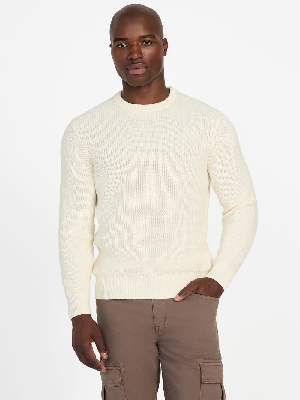 Herbie Ribbed Washed Sweater - Guess