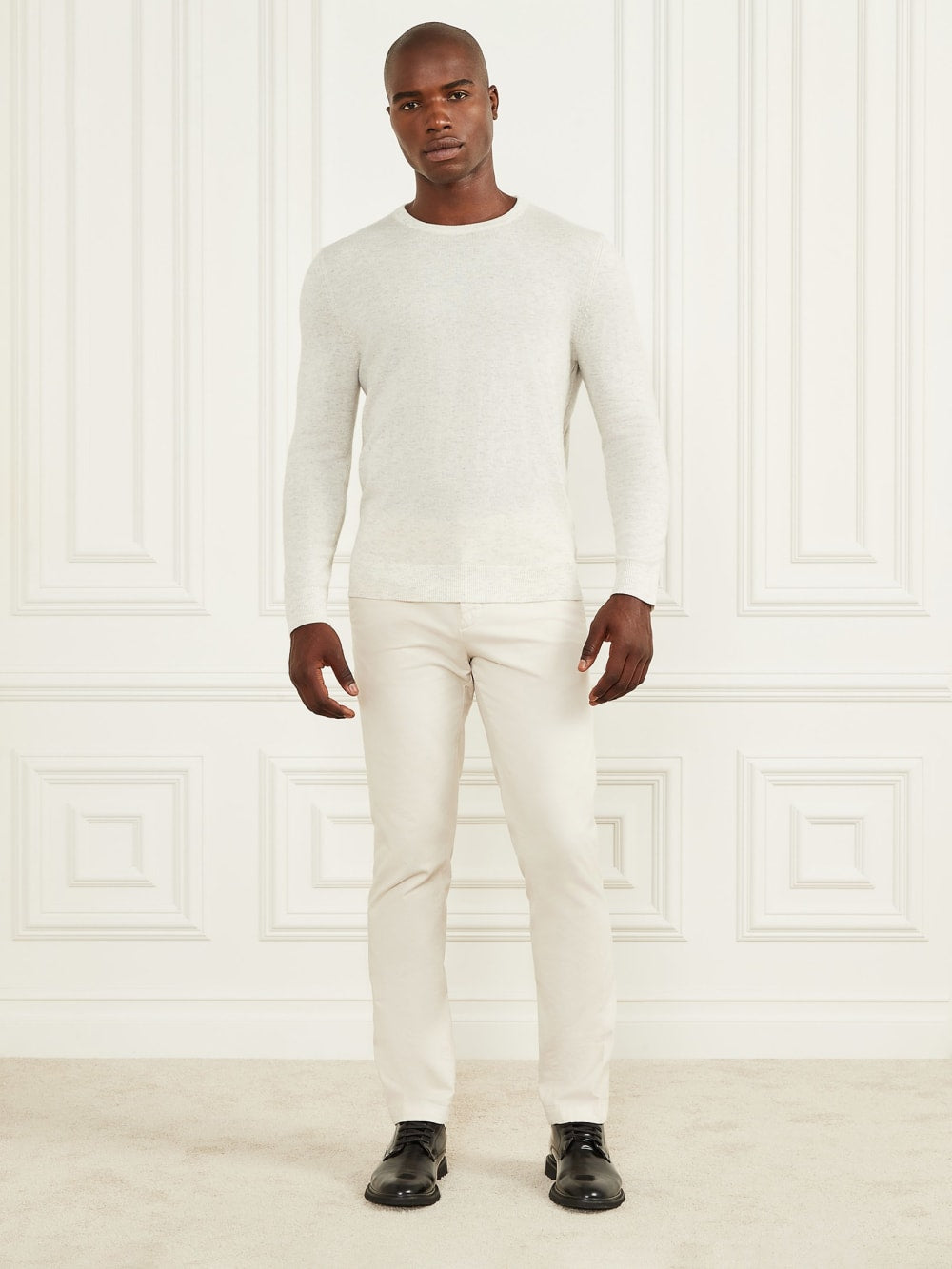 Cashmere-Blend Crewneck Sweater - Guess