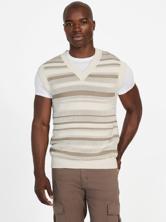 Eco Giffard Striped Sweater Vest - Guess