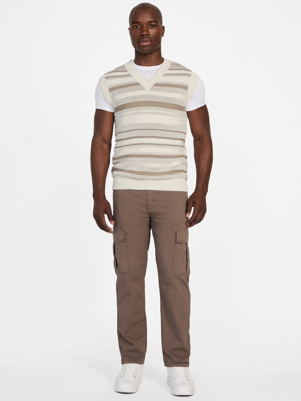 Eco Giffard Striped Sweater Vest - Guess