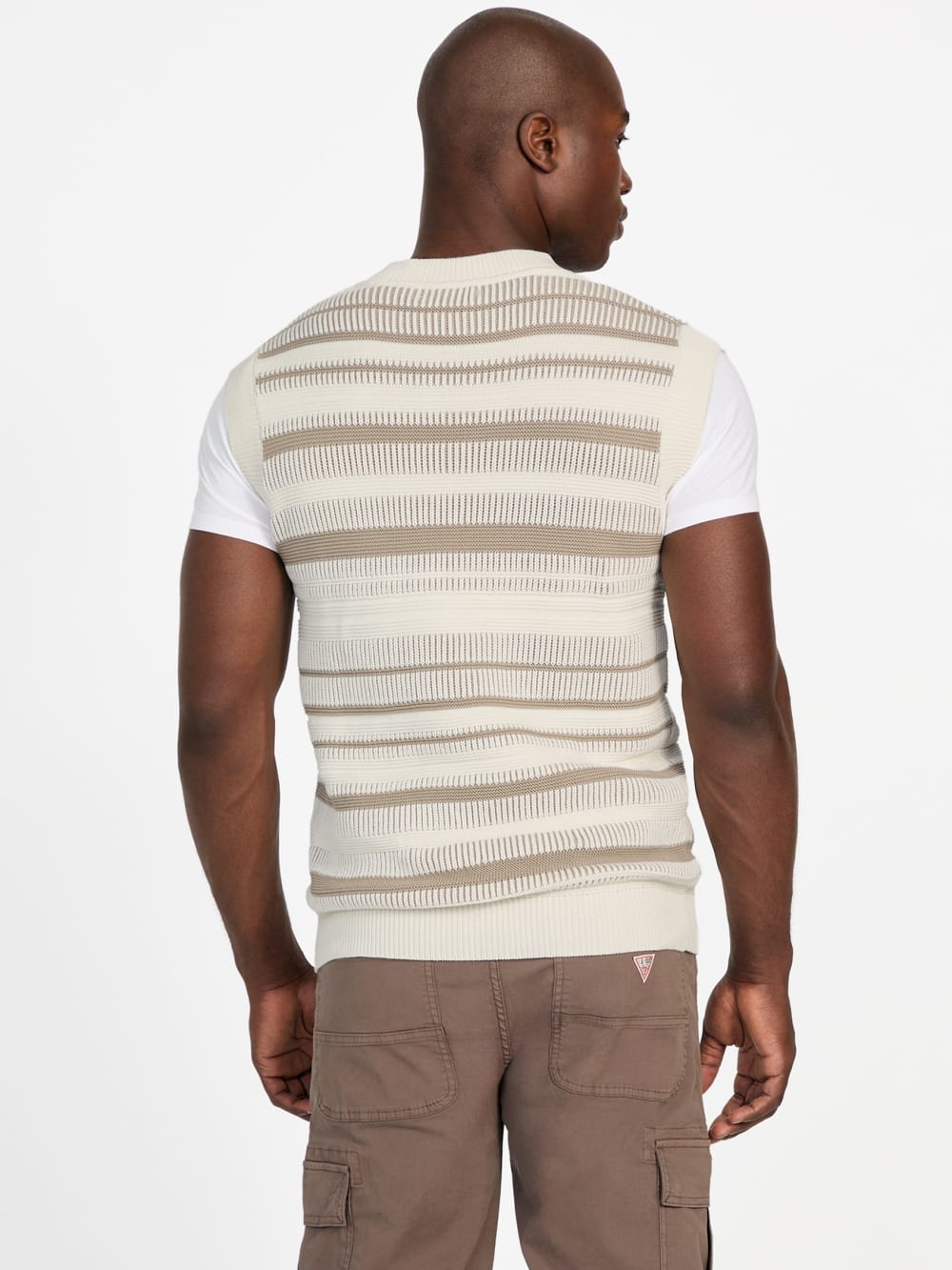 Eco Giffard Striped Sweater Vest - Guess