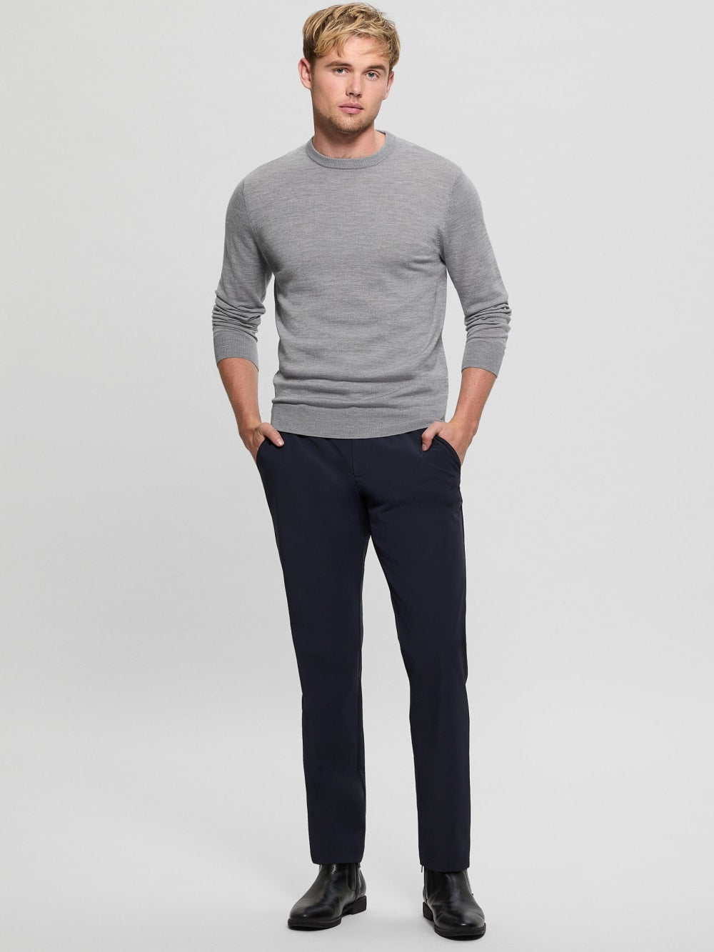 Fred Crewneck Wool Sweater - Guess