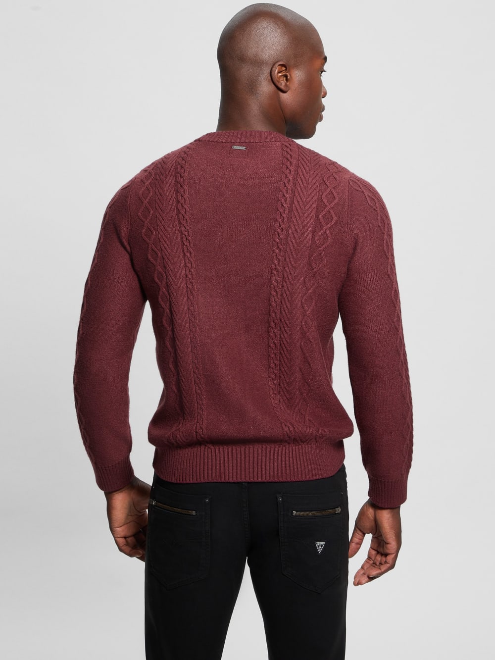 Eco Noah Crewneck Celtic Cable-Knit Sweater - Guess