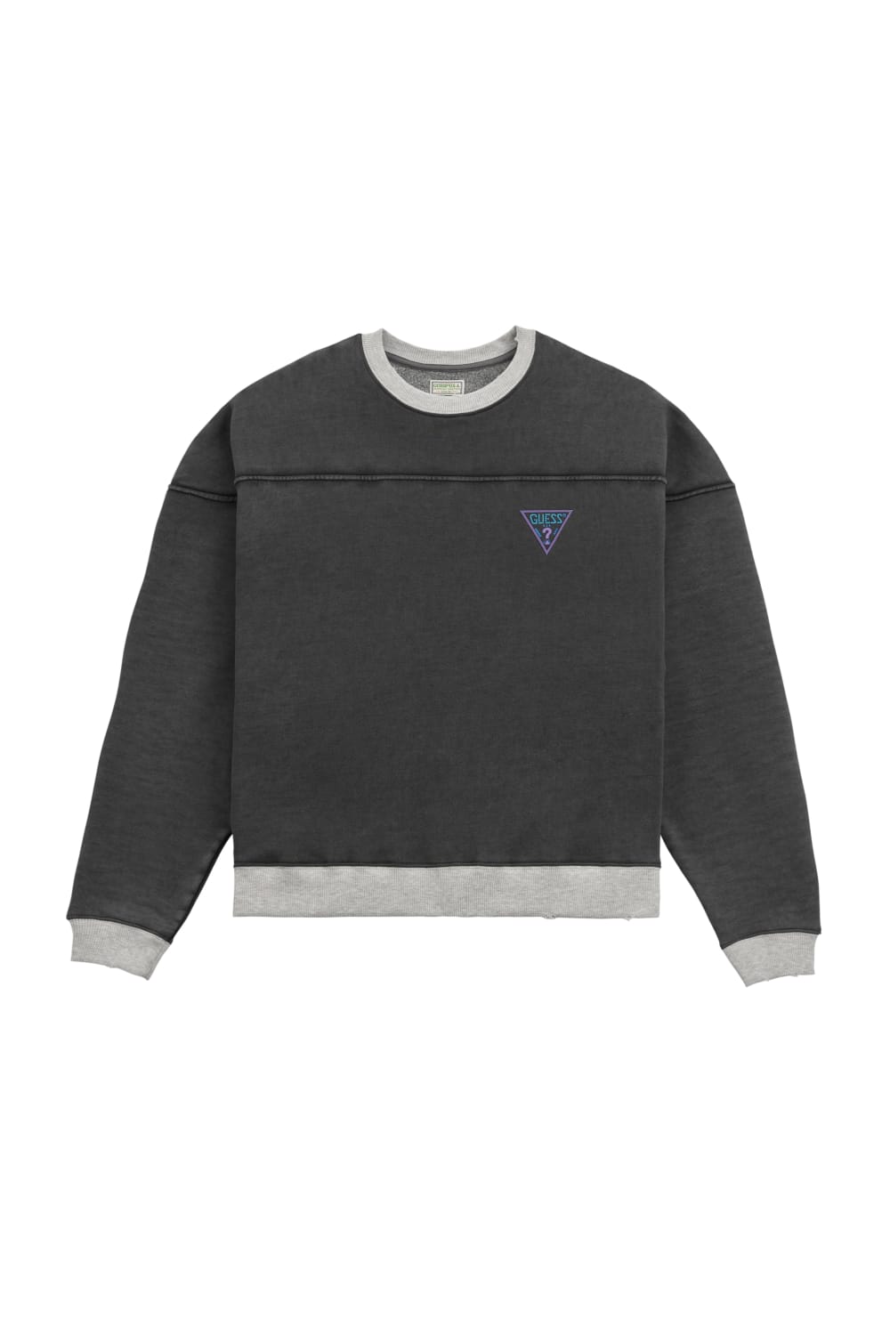 aged triangle crewneck - Guess
